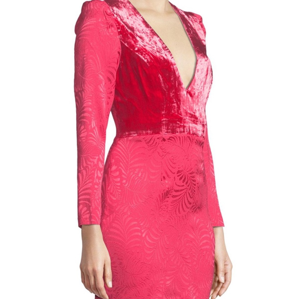 Free People pink/red velvet dress